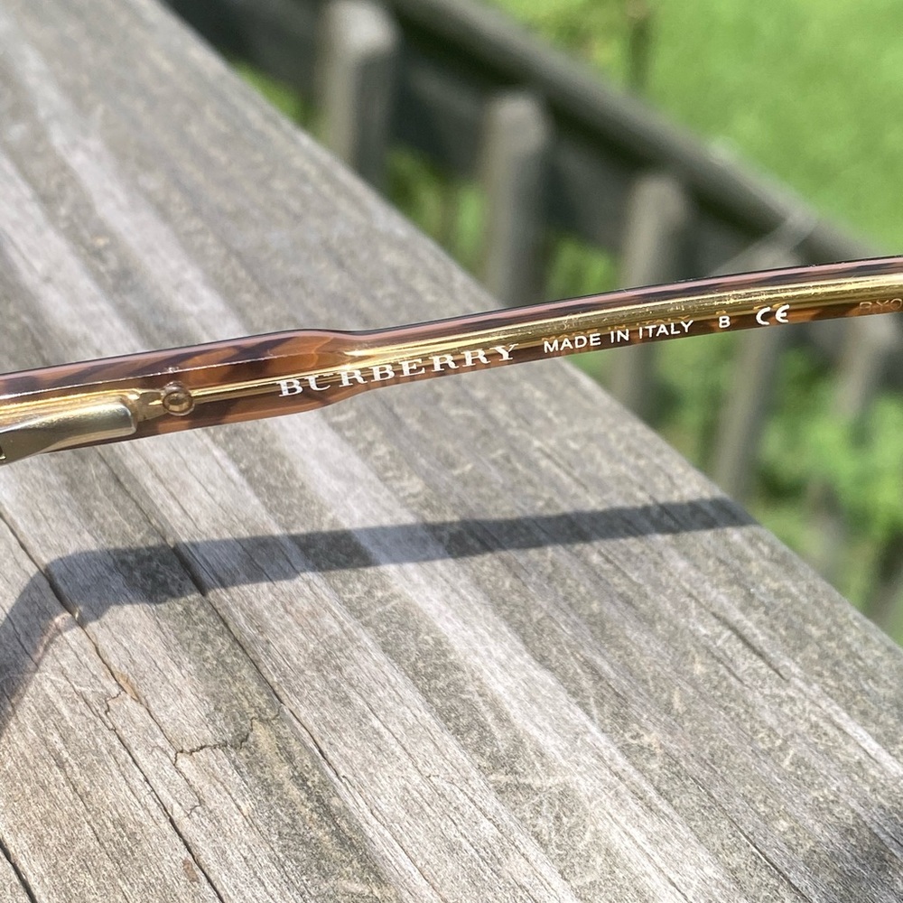 SOLD💲Burberry glasses frames Made in Italy 52[]16 140 B2004 3023 Brown Clear - Picture 6 of 16
